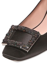 Thumbnail for your product : Giorgio Armani 30mm Sequined Buckle Silk Satin Pumps