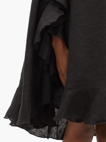 Thumbnail for your product : Kalita Zahara One-shoulder Ruffled Linen Mini Dress - Black