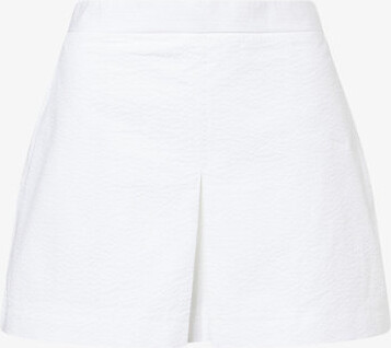 Frame Womens White Seersucker Mid-Rise Woven Shorts 10