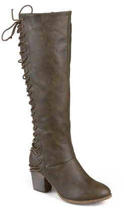Journee Collection Amara Lace-Back Riding Boots - Wide Calf