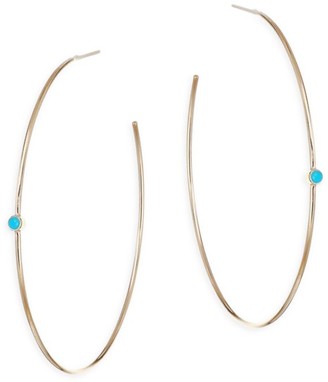 Zoë Chicco Gold Hoop Turquoise Set Earrings