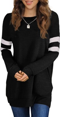 Sousuoty Sweatshirts for Women Casual Sweaters Long Sleeve Tops Pullover 