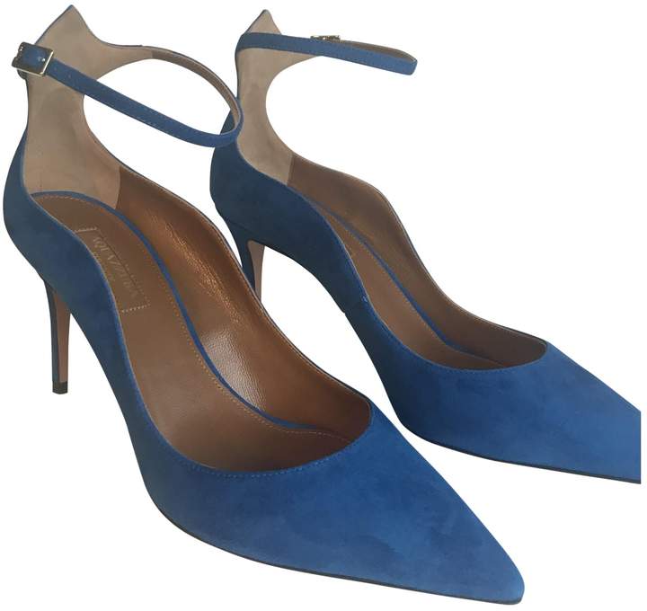 aquazzura blue heels