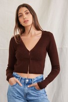 Thumbnail for your product : Forever 21 Women's Hook-and-Eye Cardigan Sweater in Brown Small