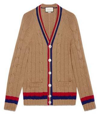 Gucci Wool cable-knitted cardigan