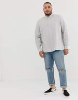 Thumbnail for your product : Burton Menswear Big & Tall regular fit shirt in grey stripe