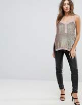 Thumbnail for your product : ASOS Maternity Tall Sequin Cami Top With Sheer Insert