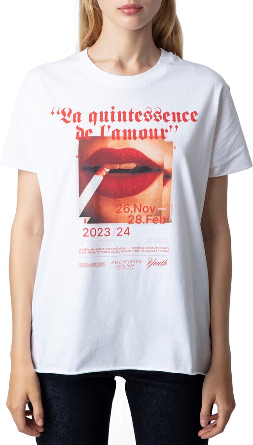 T-shirt kiss me con strass, Collezione 2023