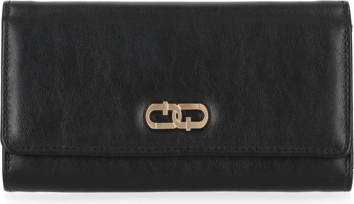 Time and Tru Women’s Piper Clutch Wallet, Solid Black
