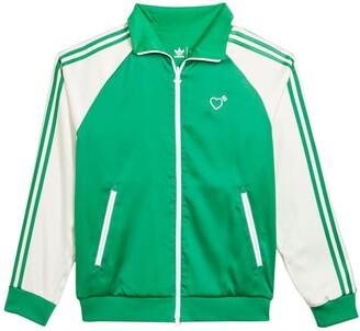 adidas X HUMAN MADE Firebird Track Jacket Green and White - ShopStyle