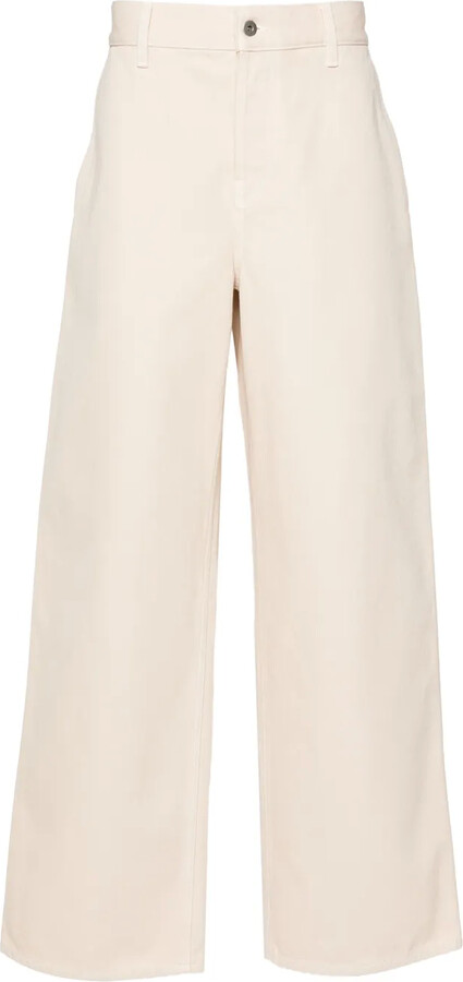 Equestrian Knight-embroidered loose jeans