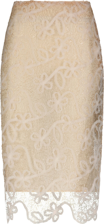 Marina Moscone Lace Tubino Skirt