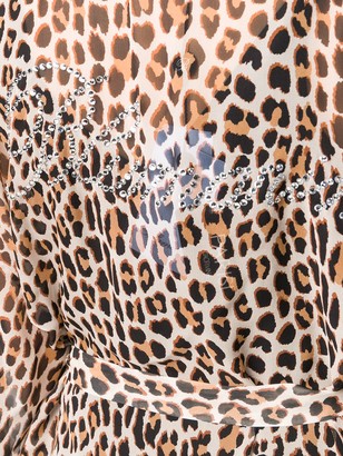 Blumarine Leopard Print Kimono Dress