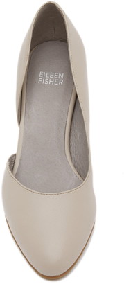 Eileen Fisher Lily Half d'Orsay Wedge Leather Pump