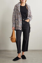 Thumbnail for your product : A.L.C. Willow Striped Wool-blend Cardigan - Brown