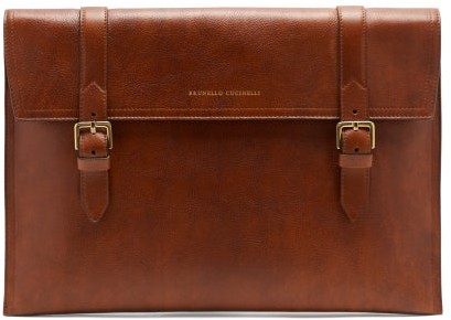 brunello cucinelli leather portfolio