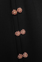 Thumbnail for your product : Dolce & Gabbana Pleated Embellished Wool-blend Crepe Mini Dress