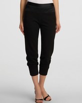 Thumbnail for your product : Halston Contrast Satin Marled Rib Sweatpants