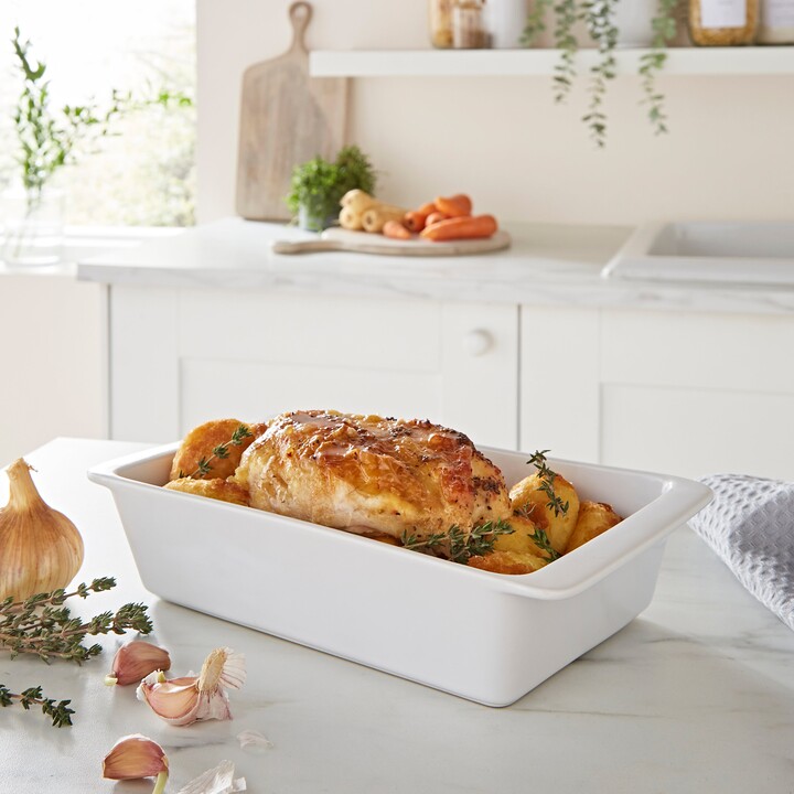 Dunelm White Roaster with Handles White ShopStyle