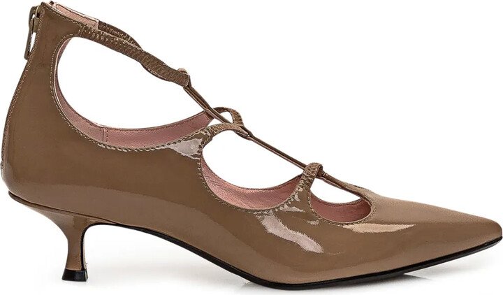 ANNA F. 40mm Patent-Leather Pumps