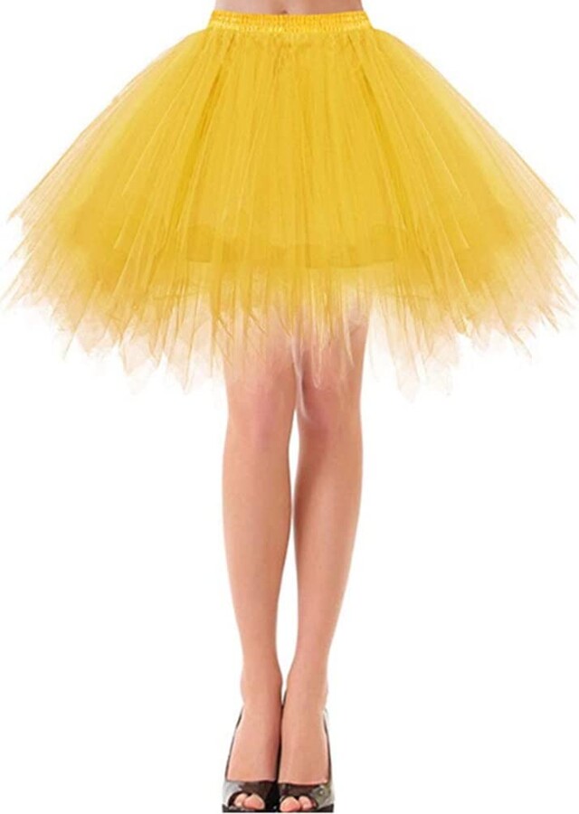 ZAYZ Tutus for Women Tulle Dress Ballet Half Slip Pettiskirts Puffy