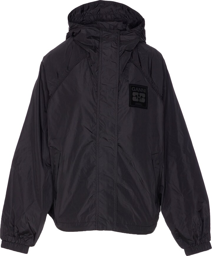 Ganni Black Nylon Jacket