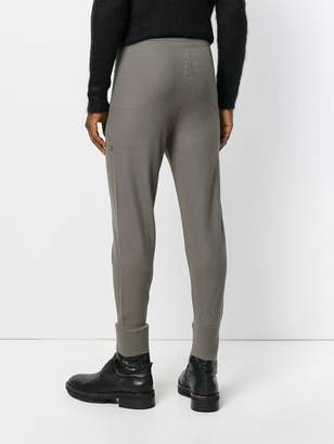 Rick Owens drop crotch knitted track pants