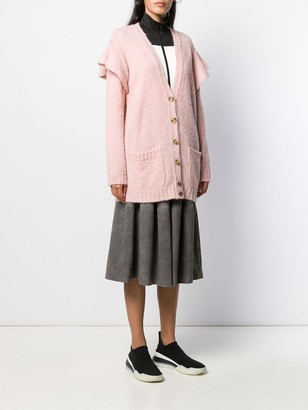 RED Valentino Ruffled Buttoned Cardigan