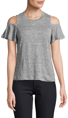 Rebecca Taylor Cold-Shoulder Jersey T-Shirt