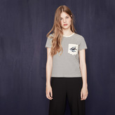 Thumbnail for your product : Maje Striped T-shirt with crest