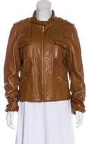 Thumbnail for your product : Michael Kors Leather Buckle-Accented Jacket Brown Leather Buckle-Accented Jacket
