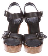 Thumbnail for your product : Chloé Leather Wedge Sandals