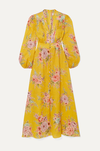 zimmermann yellow floral dress