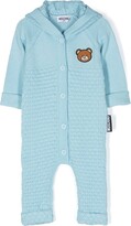 Thumbnail for your product : MOSCHINO BAMBINO Teddy Bear-patch knitted romper