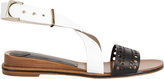 Thumbnail for your product : Derek Lam 10 Crosby Pilar Perforated Wedge Sandal