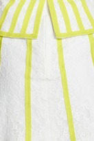 Thumbnail for your product : BCBGMAXAZRIA Contrast Trim French Lace Peplum Dress