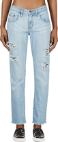 Thumbnail for your product : Nobody Denim Blue Distressed Beau Jeans