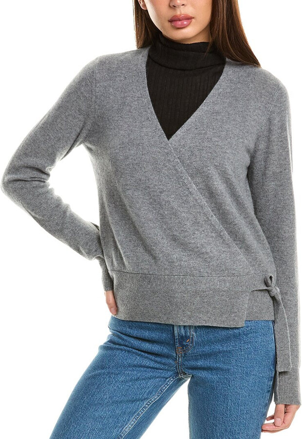 InCashmere Tie-Side Cashmere Cardigan