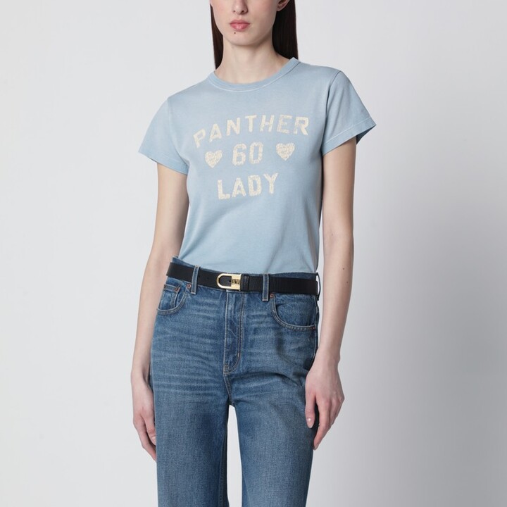 Valentino Light blue Panther Lady T-shirt