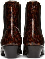 Thumbnail for your product : Saint Laurent Tortoiseshell Patent Dylan Boots