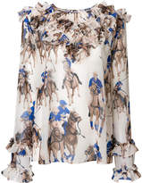 Thumbnail for your product : MSGM polo print blouse