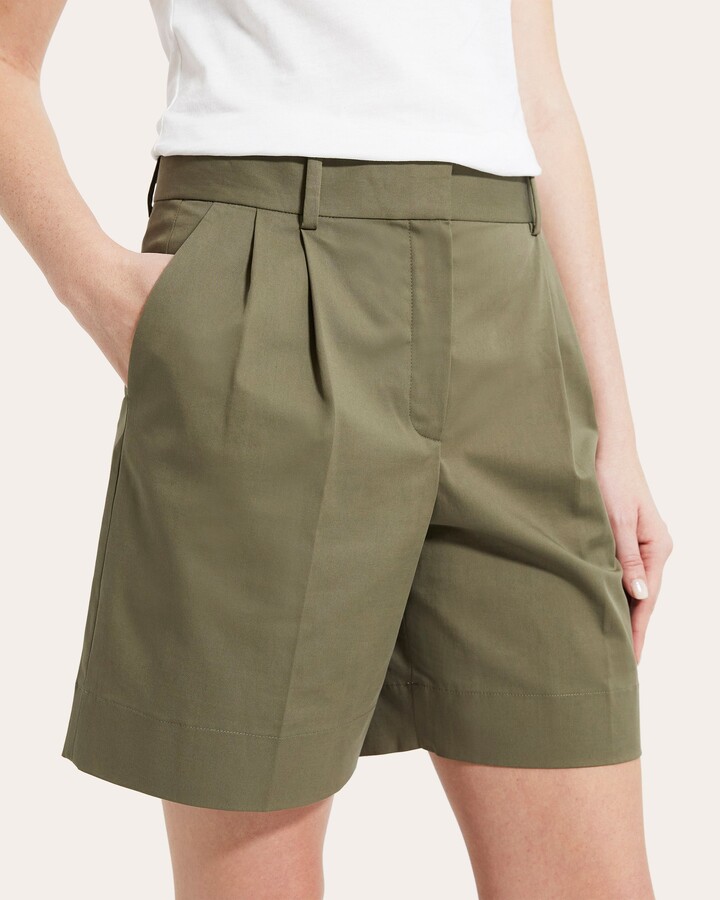 Theory DoublePleated Shorts ShopStyle