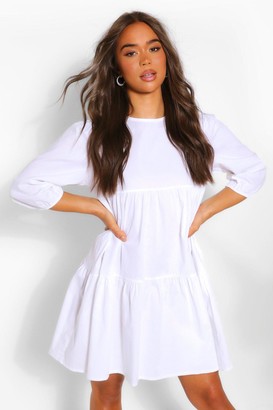 smock white dress