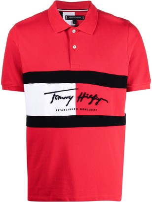 tommy hilfiger striped polo shirt