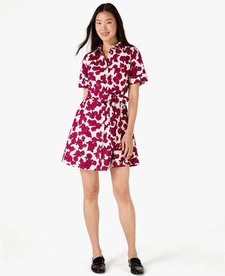 Kate Spade Poplin Bow Butterfly Print Dress - ShopStyle