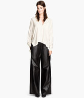 Thumbnail for your product : H&M Wide-leg Leather Pants - Black - Ladies