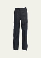Tailored Straight-Leg Cargo Trousers 