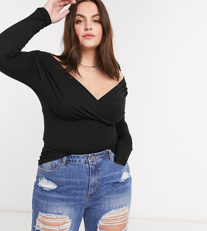 Womens Wrap Over Tops | Shop the world's largest collection of fashion |  ShopStyle UK