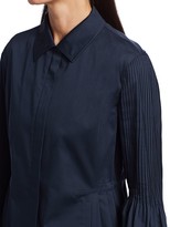 Thumbnail for your product : Akris Punto Pintuck Bell-Sleeve Cropped Jacket