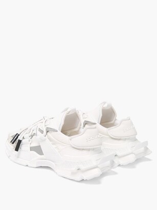 Dolce & Gabbana New Space Extended-heel Canvas Trainers - White Silver